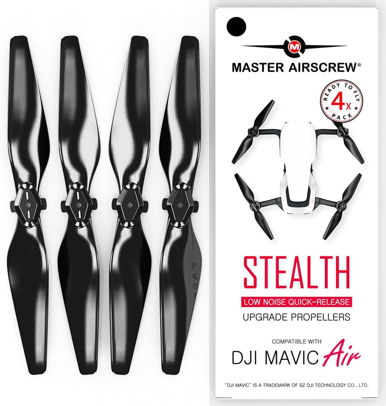 Master Airscrew Stealth Propellers for DJI Mavic Air - Black, 4 pcs