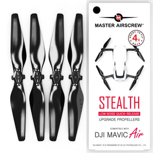 Master Airscrew Stealth Propellers for DJI Mavic Air - Black, 4 pcs