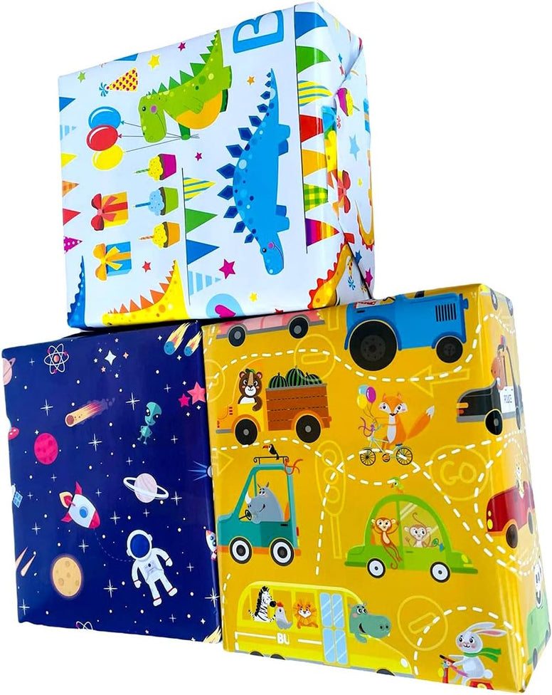 Premify Gift Wrapping Paper Roll, Gift Wrap for Birthday, Party Etc. Kids Gift Wrapping 6 Sheets (Size 20 X 28 Inches)
