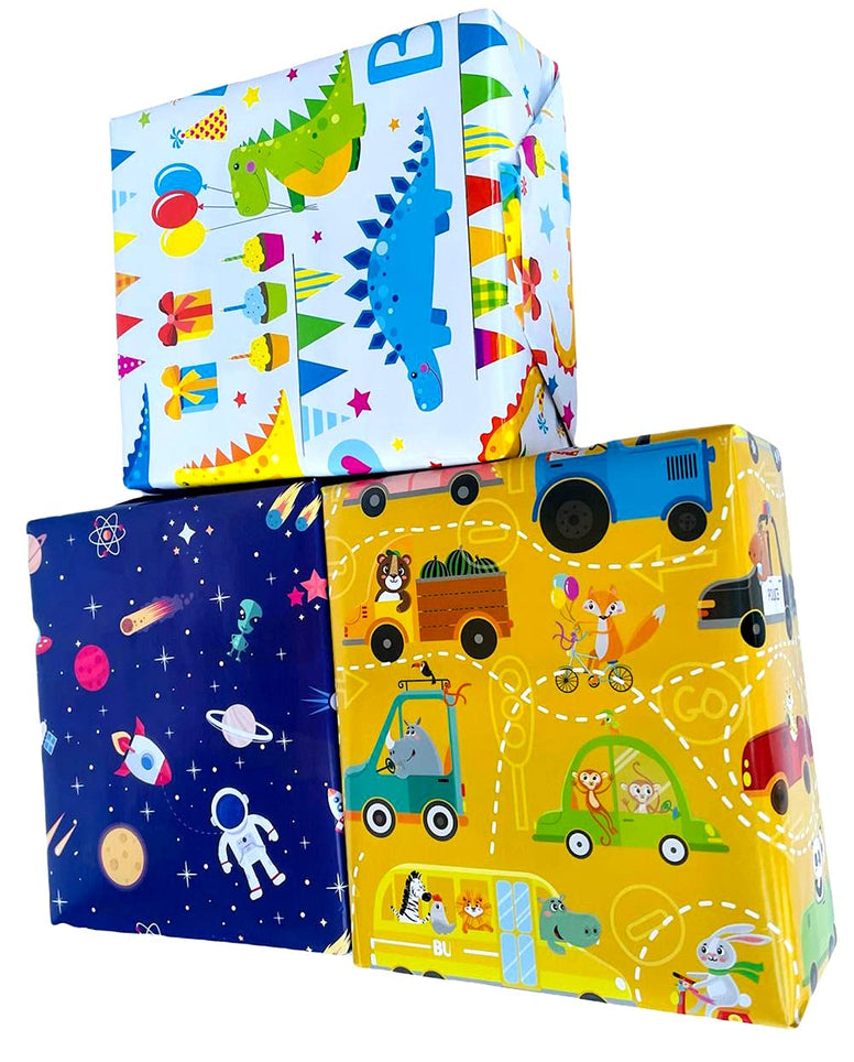 Premify Gift Wrapping Paper Roll, Gift Wrap for Birthday, Party Etc. Kids Gift Wrapping 6 Sheets (Size 20 X 28 Inches)