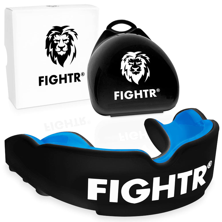 FIGHTR Premium Mouth Guard - for Excellent Breathing & Easy to fit | Sports Mouth Guard for Boxing, MMA, Football, Lacrosse, Hockey and Other Sports | incl. hygienic Box