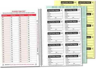 V Safety GDPR Compliant Business Visitor Refill Book with 100 90 x 60mm Visitor Badge Inserts,5054495016775