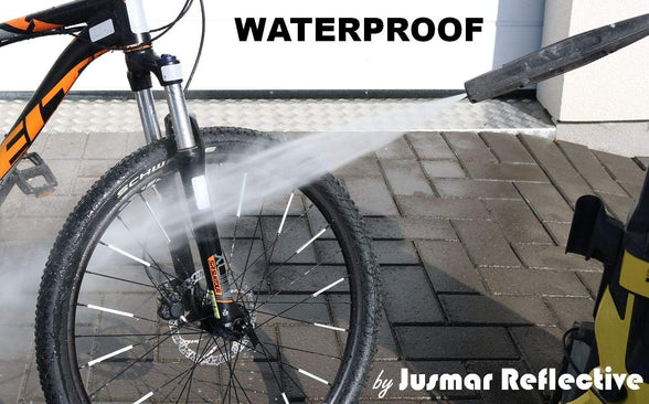 Jusmar Bike Spoke Reflector Pack of 36 - Bike Reflectors for Mountain and Road Bikes - Kids Bike Reflector - Waterproof Bicycle Spoke Reflectors. Fits to Spokes 14 and 15 Gauge (1.8-2.0mm)