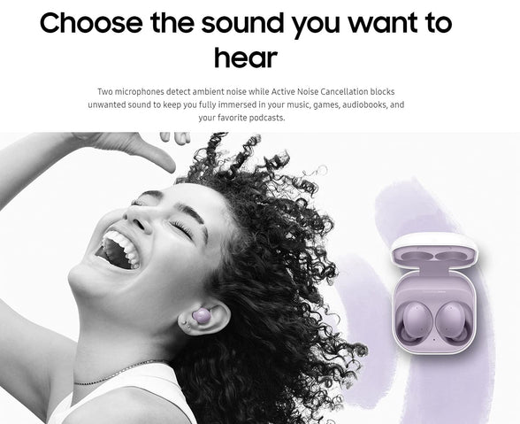 SAMSUNG Galaxy Buds2 (ANC) Active Noise Cancelling, Wireless Bluetooth 5.2 Earbuds for iOS & Android, International Model - SM-R177 (Fast Wireless Charging Pad Bundle, Graphite)