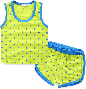 Mud Kingdom Kids Outfits Polka Dot Tank Top and Short Clothes Sets Holiday 2 Y