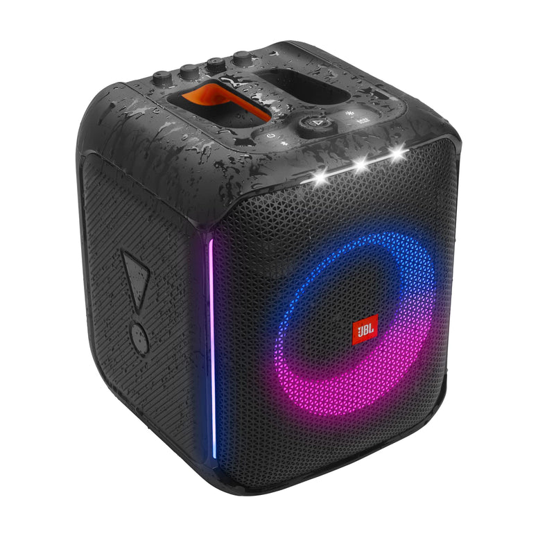 JBL Partybox Encore Portable Party Speaker with Digital Wireless Mic, 100W Powerful Sound, Dynamic Light Show, IPX Splash Proof, 10 Hours of Playtime, Multisource Playback - Black, JBLPBENCORE1MICUK