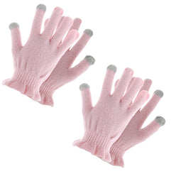 2 Pairs Cotton Moisturizing Touchscreen Fingertips Gloves Overnight, Dry Hands Moisturizing Gloves for Women & Men Reusable Gloves for Sleeping for Eczema