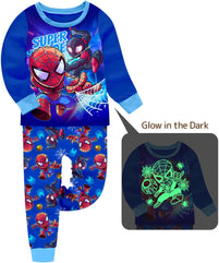 KEASHOPPE Boys Cartoon Glow in Dark Printed Full Sleeves T-shirt with Long Pant 6 years