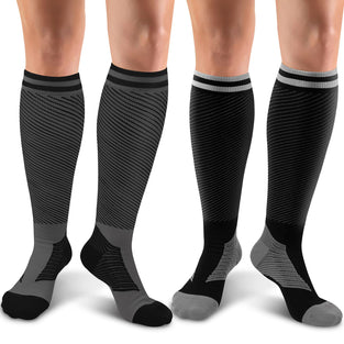 30-40mmHg Compression Socks For Men & Women Circulation-Knee High Socks for Support,Hiking,Running,Soccer