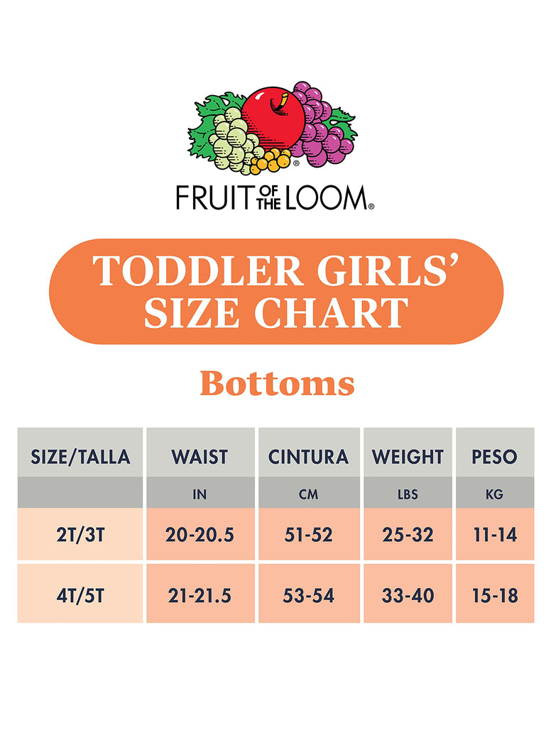 Fruit Of The Loom Toddler Girls' Cotton Hipster (12-pack Bundle) Underwear (pack of 12) 2-3Y