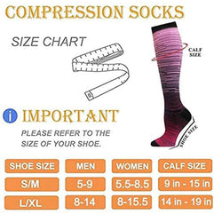 ChenMay Men's, Women's Compression Socks (3 Pairs, 10-15 mm)