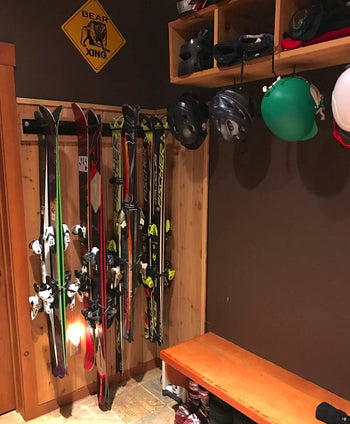 StoreYourBoard Ski Storage Rack, Indoor Wall Mount Garage Organizer (16 Skis)