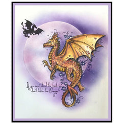 2 Pieces Dragon and Phoenix Magic Believe Love Clear Rubber Stamp DIY Scrapbooking Stamping Seal Silicon Stamp Craft Cardmaking Art Album Decor Gift Paper Card 6x8 Inch