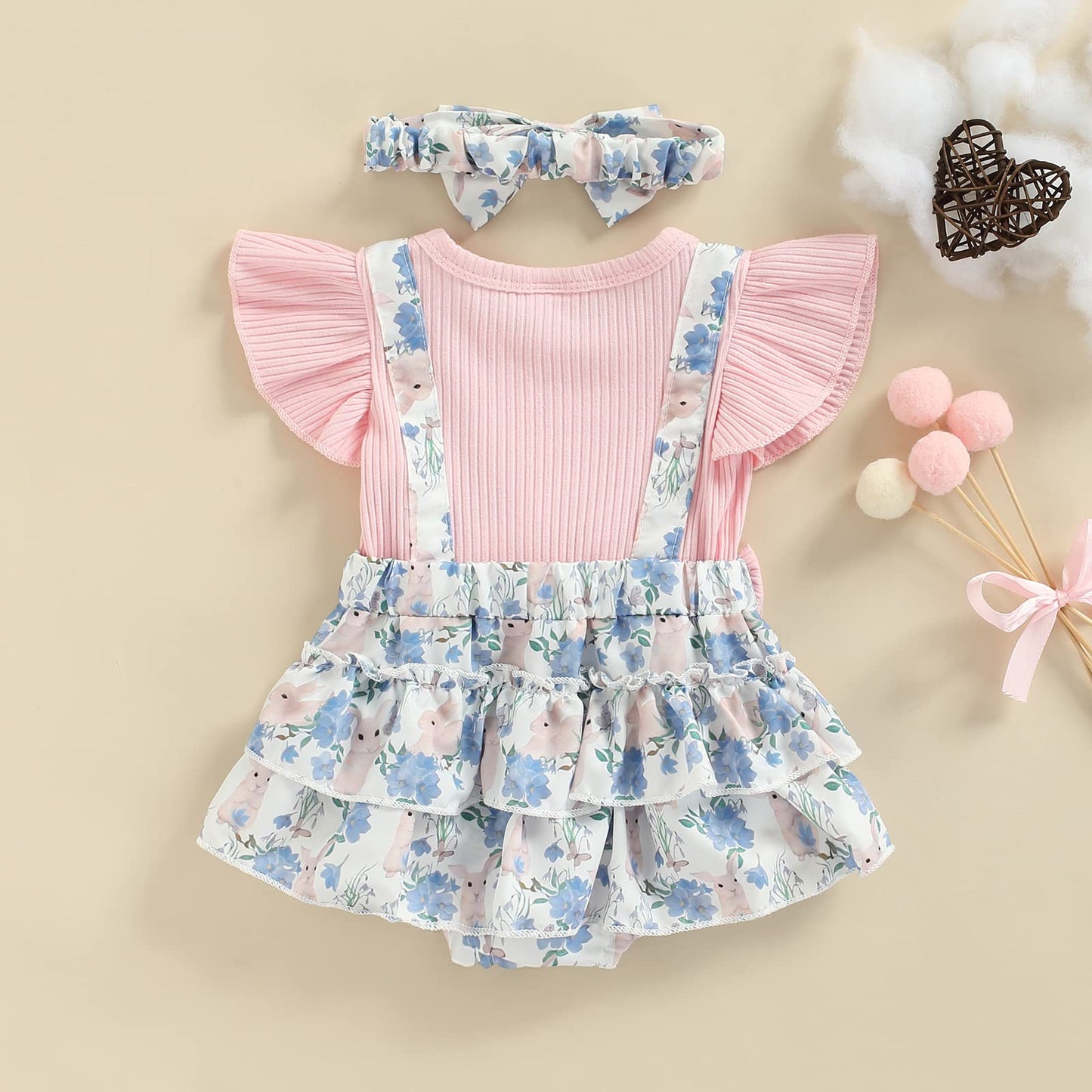 Socutebabe baby-girls Socu58188 Baby Girl Romper 6-9 Months