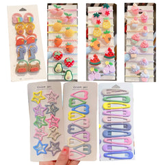 LNYSOTX 70 Pieces Hair Bands Headbands Clips Set for Girls Colorful Hair Barrette Hair Bands Metal Cute Fruit Animal Snap Hair Clips for Girls, Toddlers, Kids