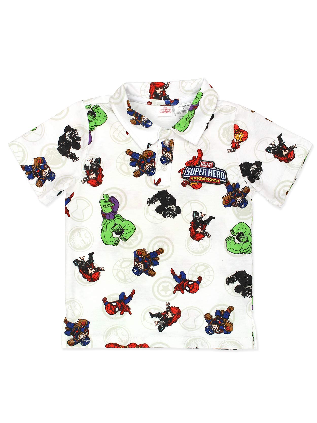 Marvel Super Hero Adventures Toddler Boys Polo Collared Shirt