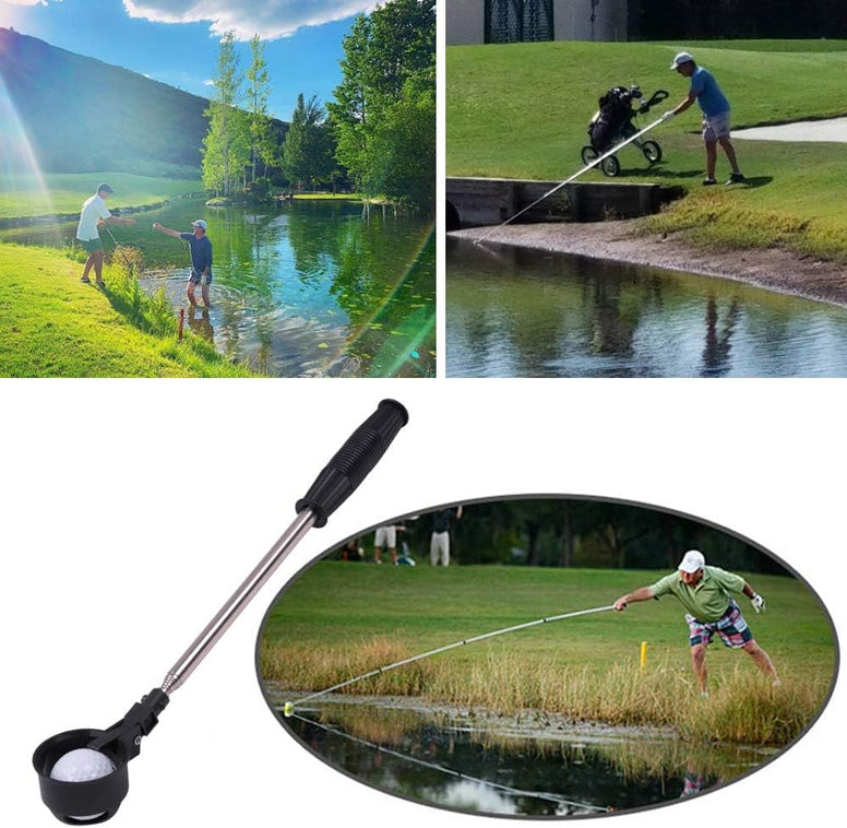 HOW TRUE Retractable Golf Ball Picker Stainless Golf Ball Pick Up Retriever Grabber Telescopic Extendable Golf Ball Retriever for Water