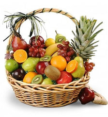 Hada World Wicker Hamper Fruits or Gift Basket with Long Carry Handles, Natural - Small