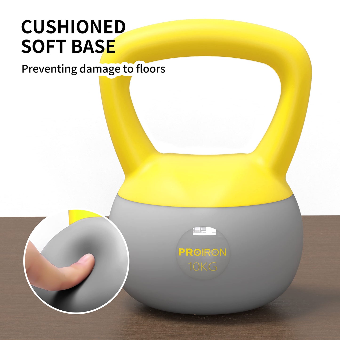 PROIRON Kettlebell PVC Soft Kettlebell Weights, Strength Training Kettlebells for Weightlifting, Conditioning, Strength & Core Training - 2KG 4KG 6KG 8KG 10KG