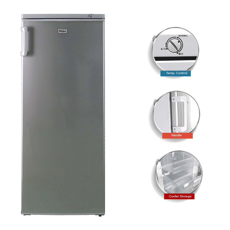 Nobel Upright Freezer 170 Litre 6 Drawer External Handle"Min 1 year manufacturer warranty"