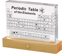 Periodic Table Display with Real Elements, Btstil Acrylic Periodic Table of 83 Elements, Samples Periodic Table Display Gift for Students Teachers Kids Students Crafts Decoration (A)