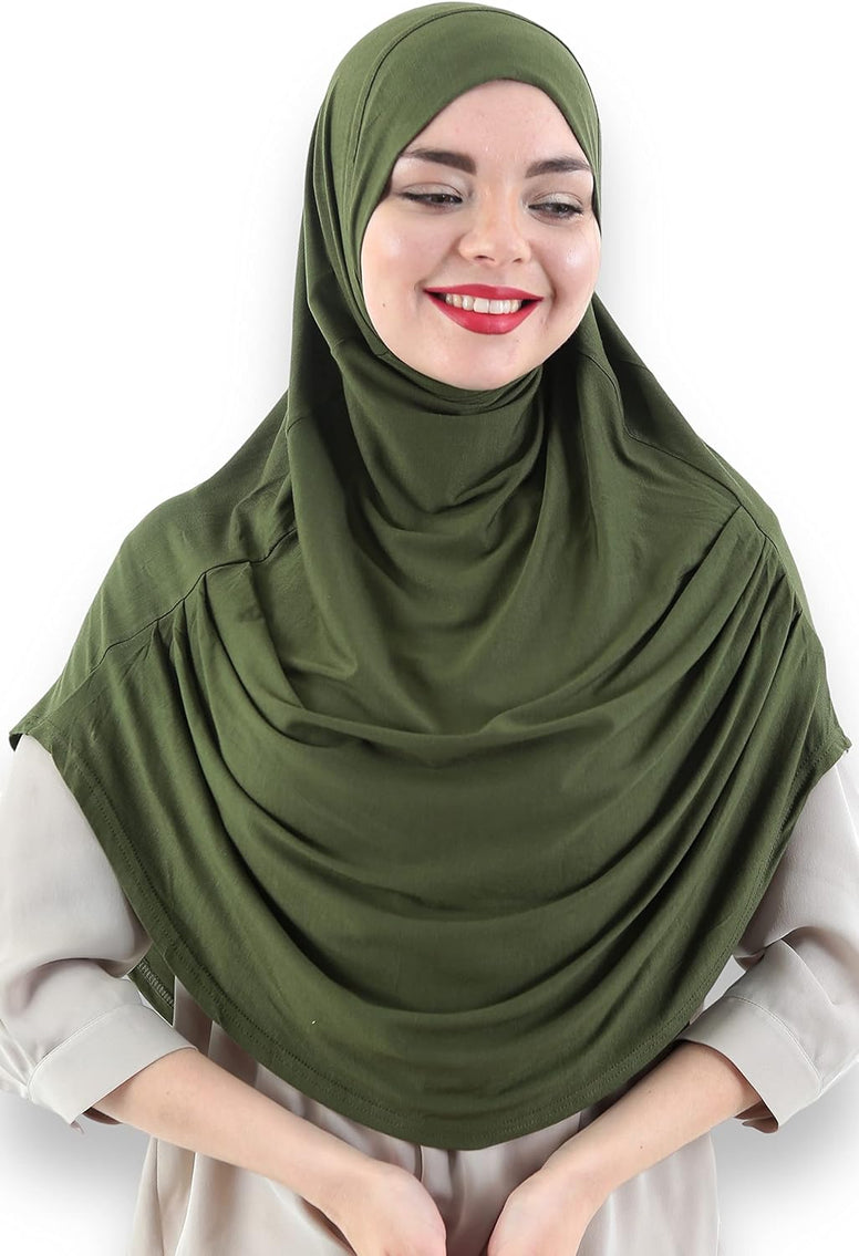 Avanos Easy Wear Soft Hijab for Women, Instant Hijab Long Scarf, Jersey Turbans Prayer Muslim Abayas Dress Clothes Jilbab