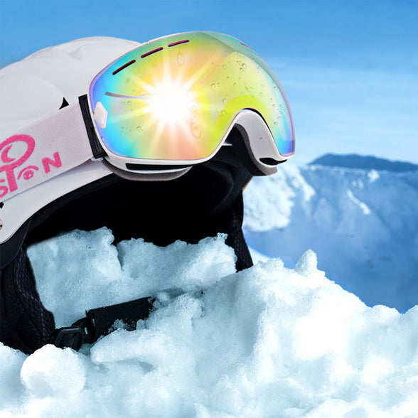 EXP VISION Snowboard Ski Goggles Men Women Youth, Anti Fog OTG Winter Snow Goggles Spherical Detachable Lens