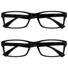 The Reading Glasses Company Black Readers Value 2 Pack Mens Womens UVR2092BK +1.00