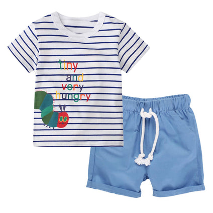 Toddler Boys Shorts Set Kids Summer Short Sleeve T Shirt and Shorts 2 Pieces Set 7 Y