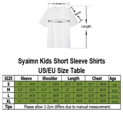 SYAIMN Boys Girls Shirts 3D Printed T-Shirts Colorful Graphic Short Sleeve Tees for Kids 6-16 Years