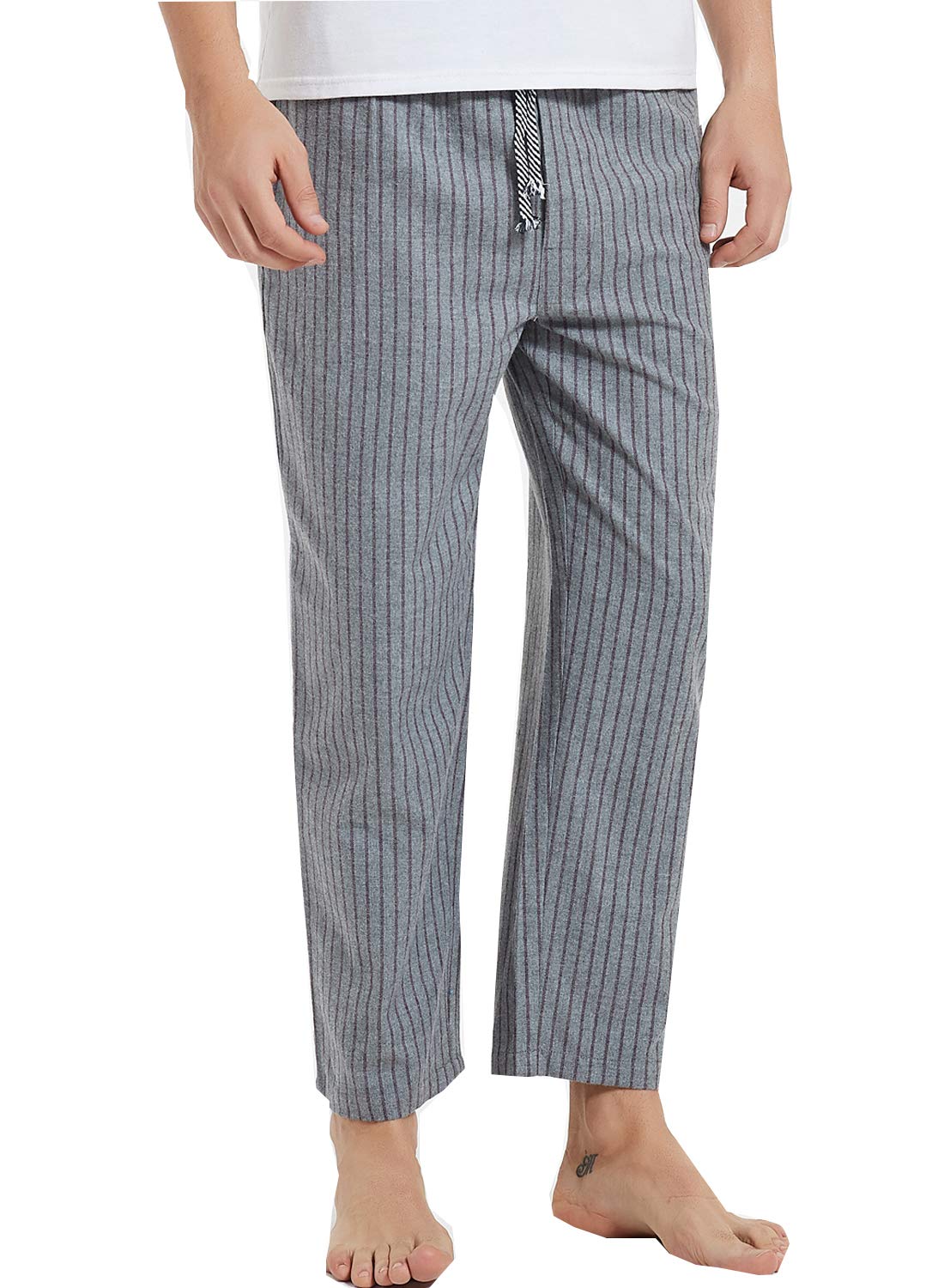 Big Boy's Cotton Plaid Pajama Pants Lounge Long Pants Loose Size 10-12 Years