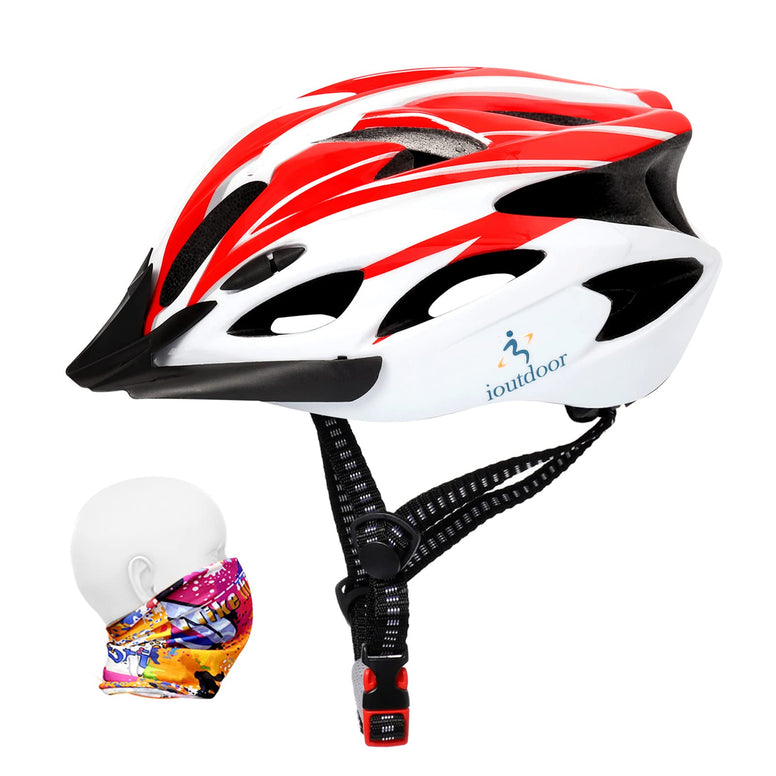 ioutdoor Bike Helmet Men, Mountain Cycle Helmets Ladies with Visor Adjustable Size 56-62CM Large Lightweight 18 Vents Bicycle Cycling for Teenagers Women Men Sport Headwear