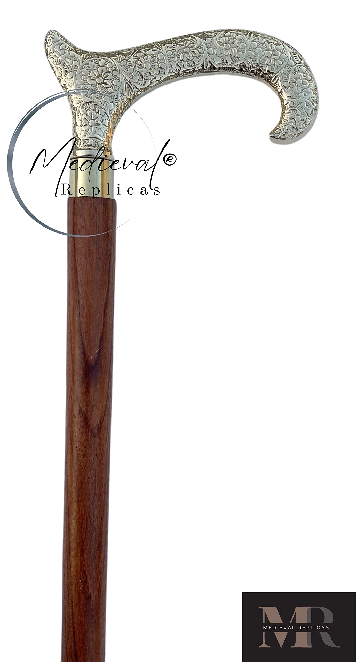 Derby Canes and Walking Sticks with Brass Handle - Affordable Gift Wooden Decorative Walking Cane Fashion Statement for Men/Women/Seniors/Grandparents