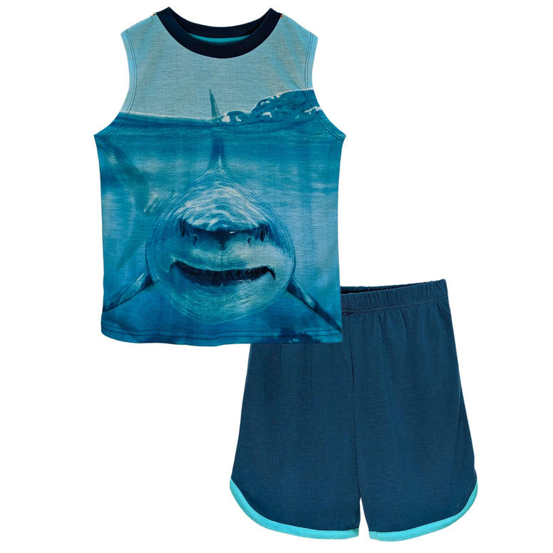 Prestigez Boys 2 Piece Tie Dye Pajama Set, Tank and Shorts 8 Years