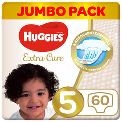 Huggies Extra Care Diaper Size 5, 12-22kg 60pcs