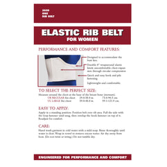 OTC Elastic Chest Panel Universally Adjustable Rib Belt for Women, White, Large