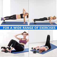 Arabest Sit Up Bar for Floor - Adjustable Sit Up Assistant Device, Strong Self-Suction Portable Sit Up Bar, Sit Up Equipment with Two Foot Holders for Home Exercise, Core Strength Muscle Training