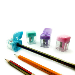 Faber-Castell Minibox Sharpener 2Pc In A Blister Card, Assorted Colours, Fcc584601