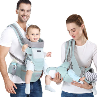 COOLBABY Multifunction Baby Strap Waist Stool Hip Seat Baby Carrier, Suitable For 0-36 Months Baby,6 in 1 Carrying Mode,Adjustable Size, Very Suitable For Hiking Shopping Trip