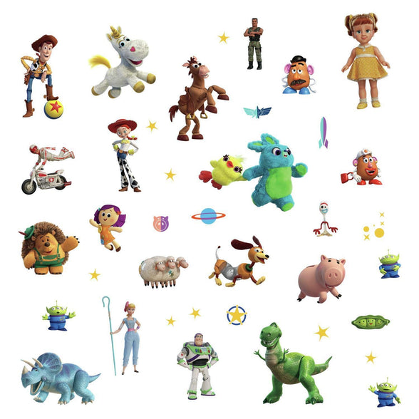 RoomMates RMK4008SCS Toy Story 4 Peel and Stick Wall Decals, green, blue, yellow