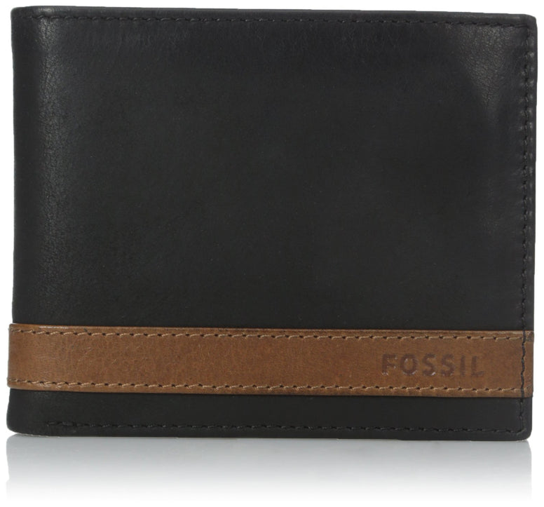 Fossil Men's Neel Leather Large Coin Pocket Bifold Wallet, One size