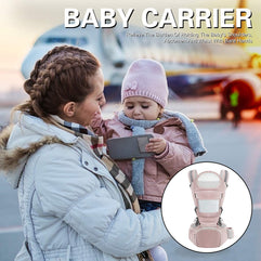 COOLBABY Multifunction Baby Strap Waist Stool Hip Seat Baby Carrier, Suitable For 0-36 Months Baby,6 in 1 Carrying Mode,Adjustable Size, Very Suitable For Hiking Shopping Trip