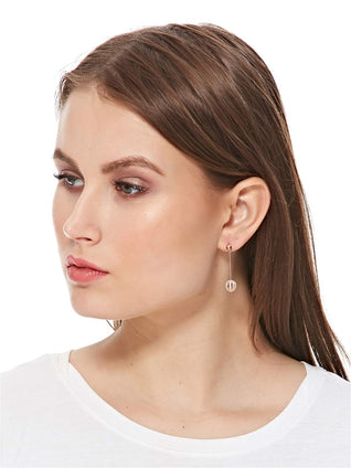 Alwan Silver (Rose Gold Plated) Earrings for Women - EE4542R