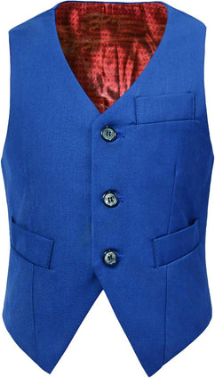 Visaccy 3 Buttons Boys Girls Fully Lined Formal Suit Vest 12 y