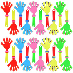 Hand Clappers, Hand Clappers Plastic, MAKINGTEC Party Clappers Noisemakers Game Accessories for Fiesta Birthday Party Favors and Supplies (20 Pack Hand Clappers Plastic)