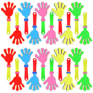 Hand Clappers, Hand Clappers Plastic, MAKINGTEC Party Clappers Noisemakers Game Accessories for Fiesta Birthday Party Favors and Supplies (20 Pack Hand Clappers Plastic)
