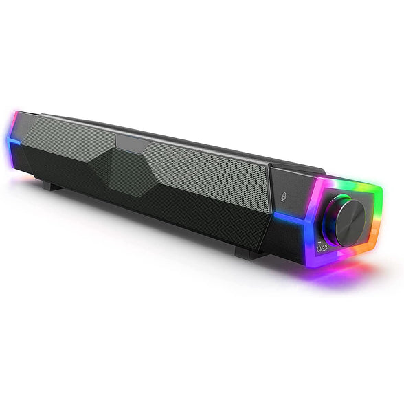 Computer Speakers, Dynamic RGB Computer Sound Bar, Bluetooth & USB Powered PC Speakers, HiFi Stereo Gaming Speakers for Desktop