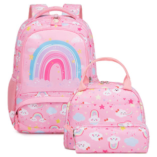 Toddler Girls School Backpacks with Lunch Bag Pencil Case Schoolbag Set for Preschool Kindergarten Primary Boys Girls