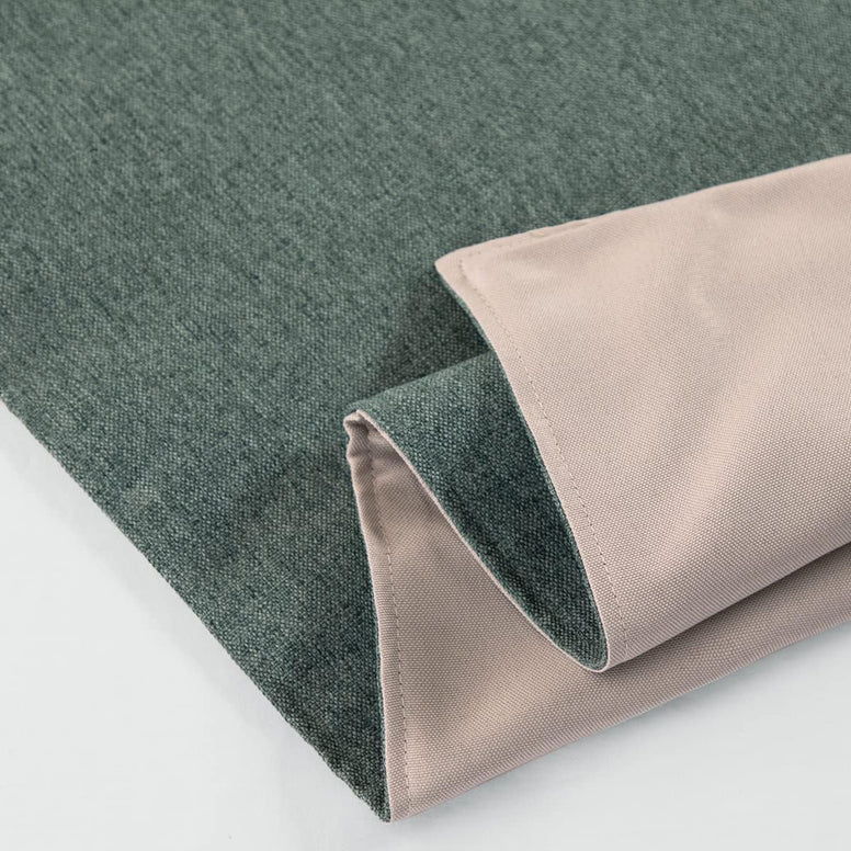 AMBERIS Bed Runner Blue-Green, Imitation Linen Decorative Bed Scarf for Home Hotel