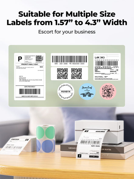 MUNBYN DHL صانع التسمية Label Printer Bluetooth Label Printer DHL Shipping Labels Printer Bluetooth Thermal Printer for Shopify Zalando Ebay